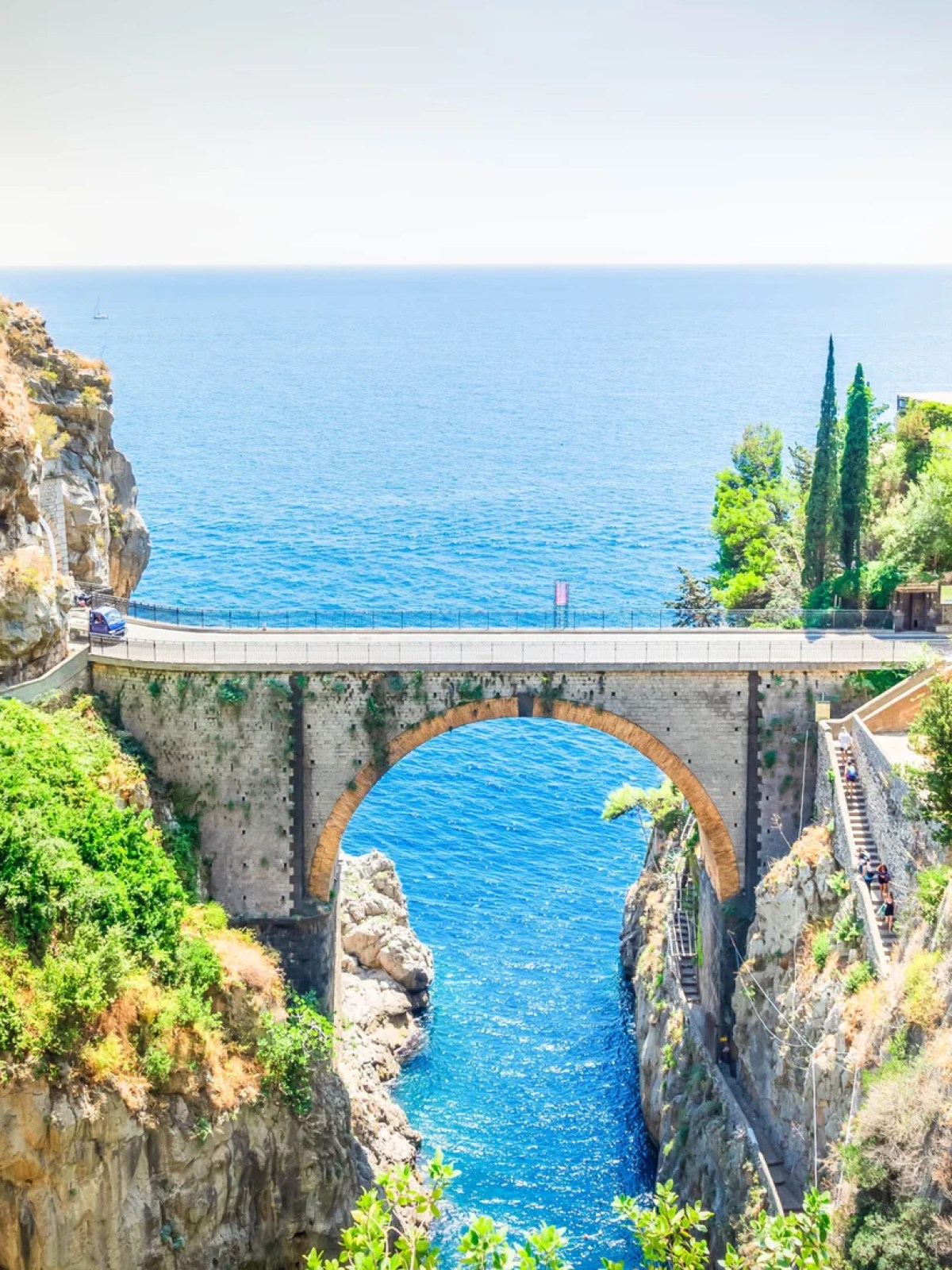 a bridge over a body of water