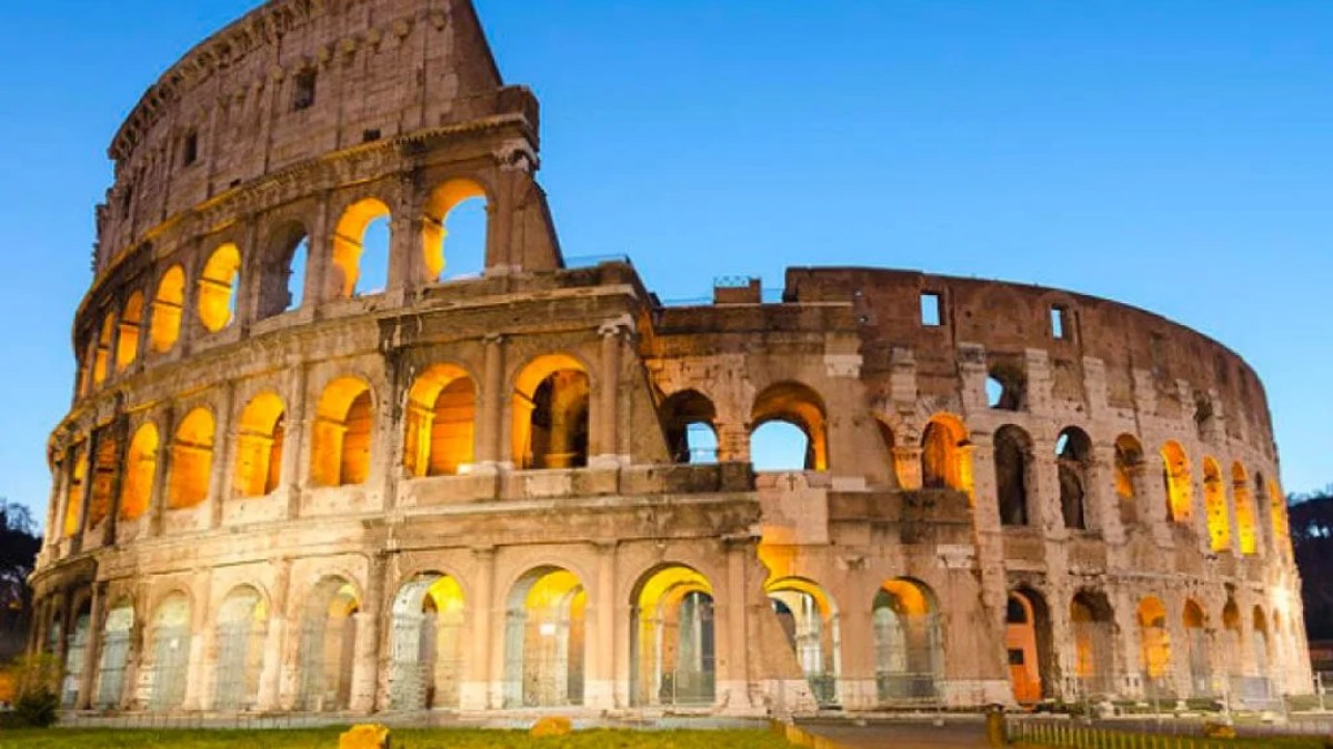 a castle on top of Colosseum