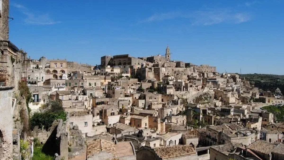 a castle on top of Matera