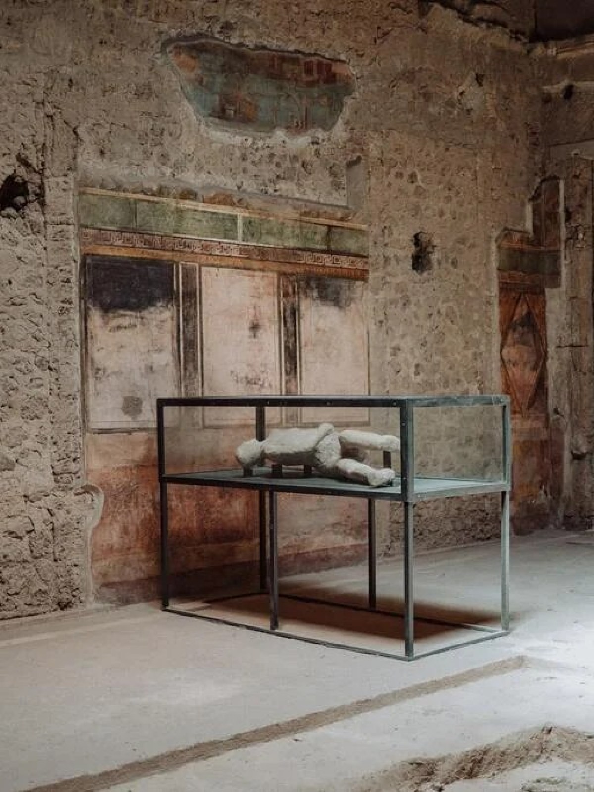 a fire place sitting in a room
