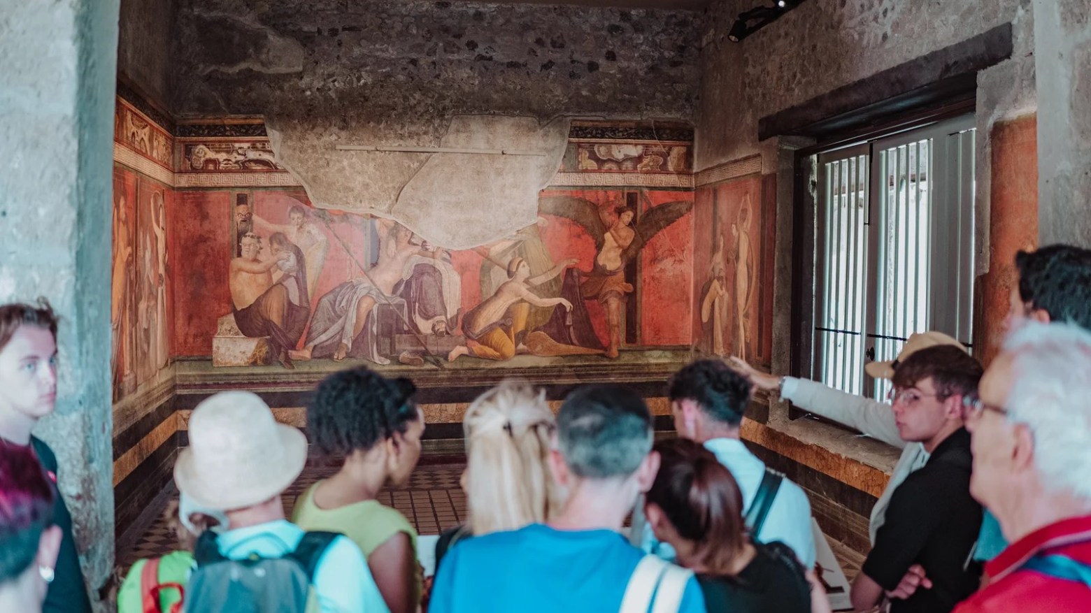 a group of people in a room
