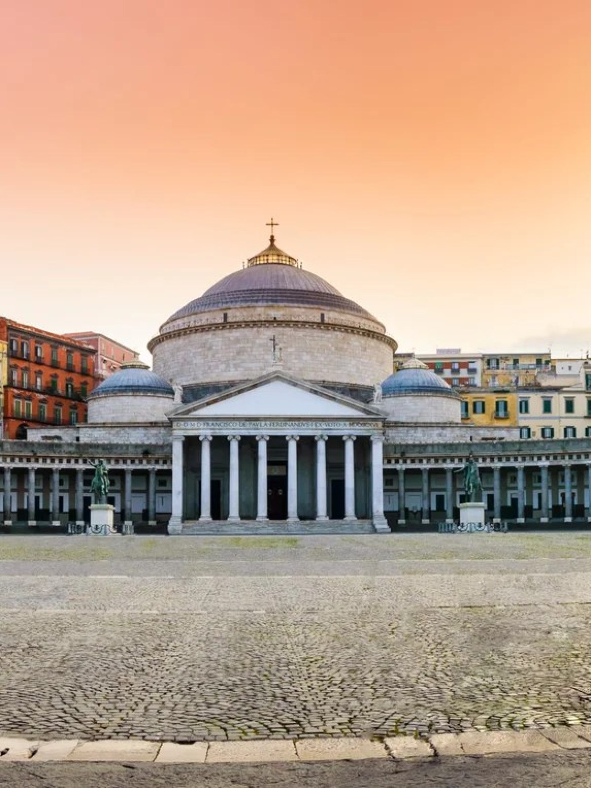 a close up of a pier next to Piazza del Plebiscito