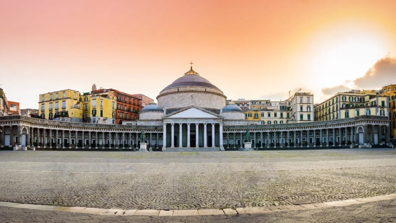 a close up of a pier next to Piazza del Plebiscito
