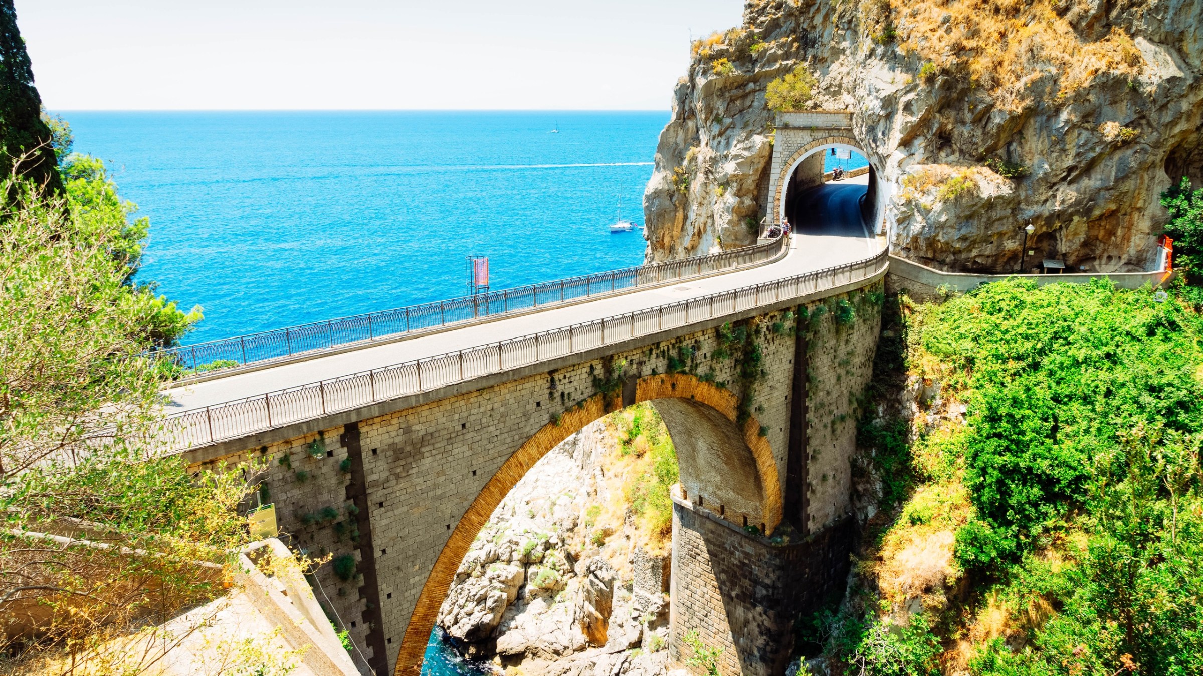 a bridge over a body of water