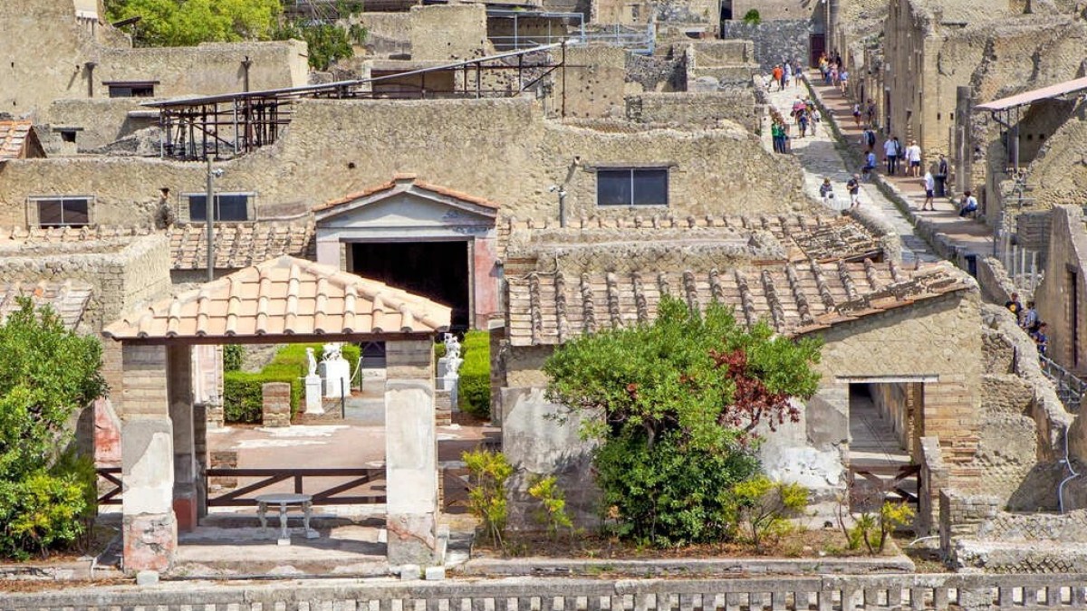 a stone building