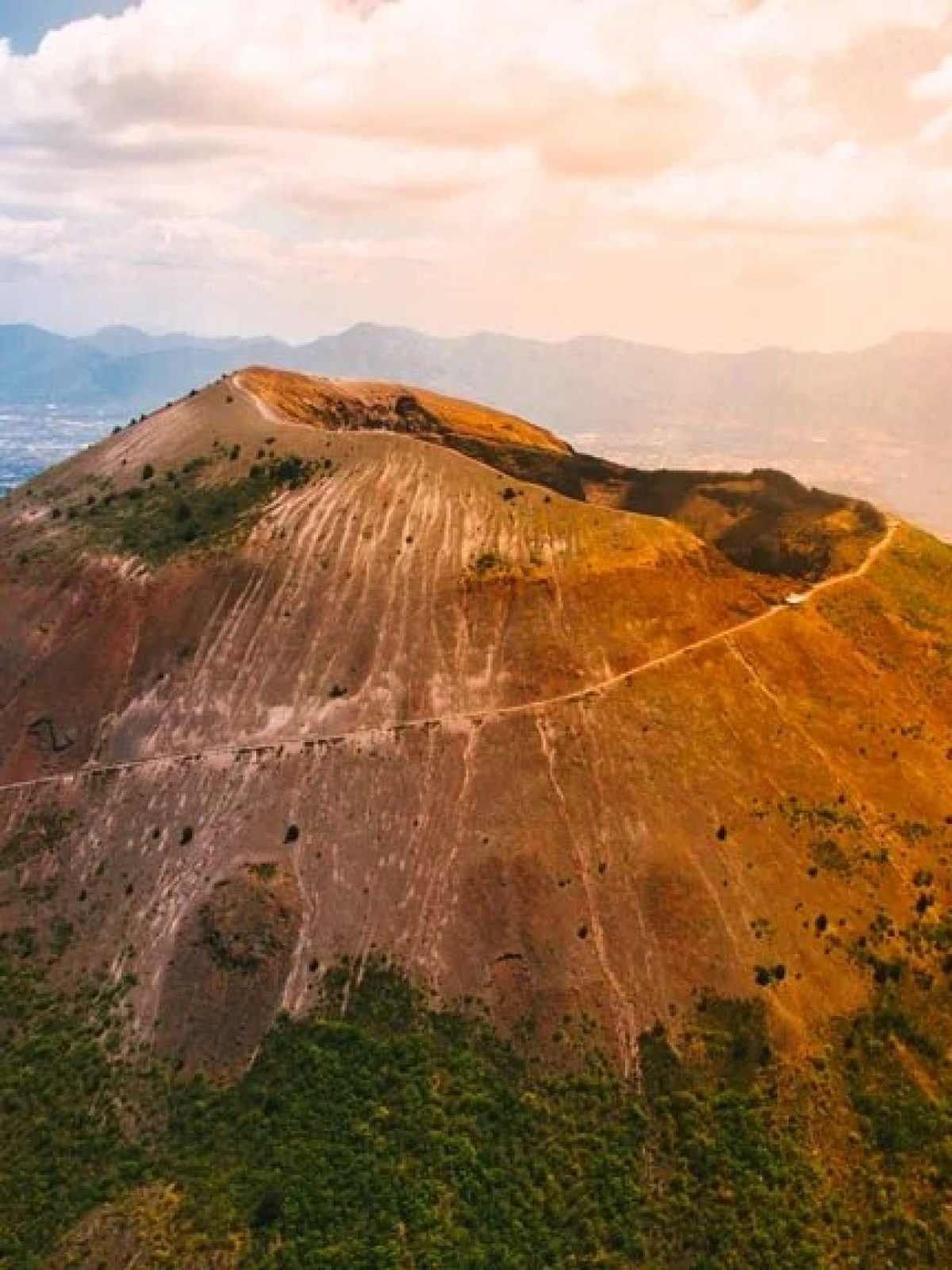 a canyon with a mountain in the background